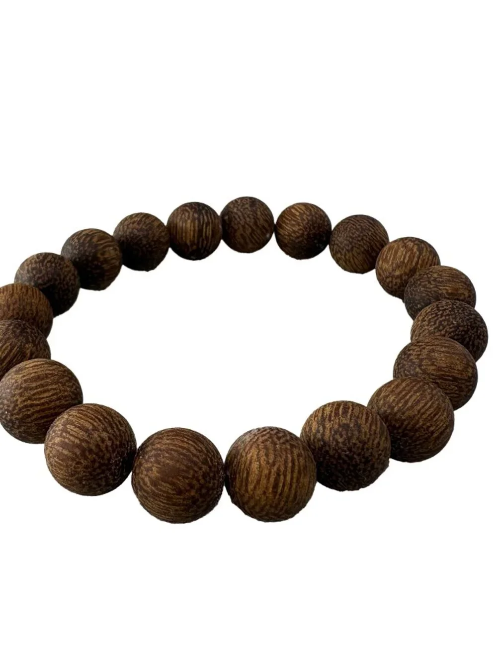 Natural Dark Agarwood Wood Bead Bracelet 10mm Chenxiang Meditation Prayer 9.8g